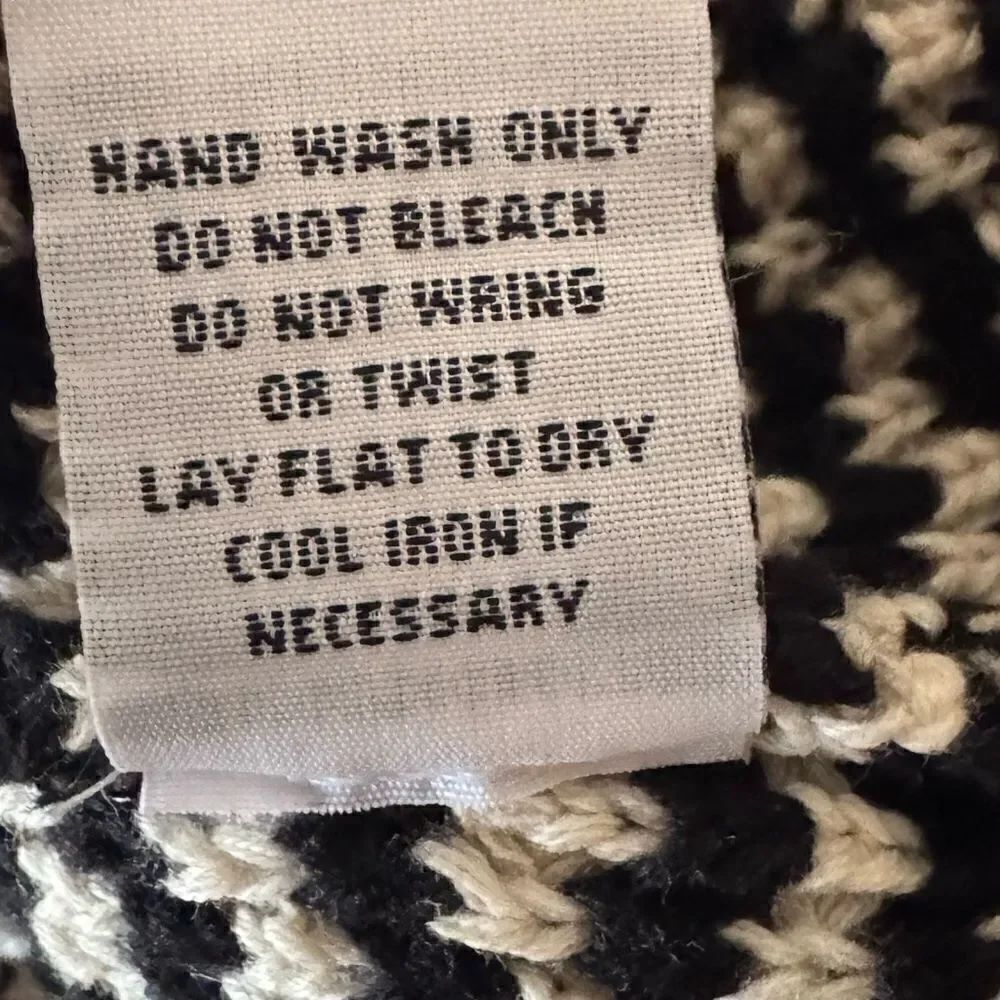 Habitat Black/White Cotton Knit Sweater Size Large - Picture 5 of 5